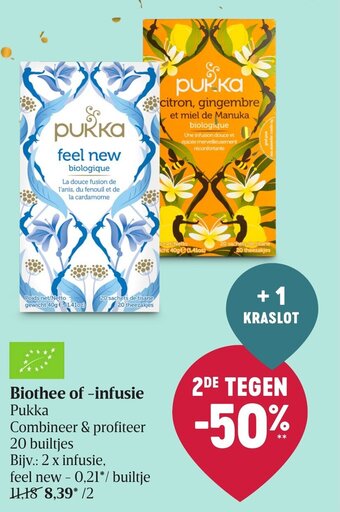 Delhaize Biothee of -infusie aanbieding