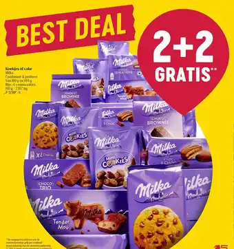Koekjes of cake van 110g tot 184g