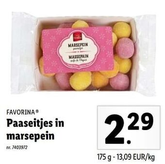 Lidl Paaseitjes in marsepein aanbieding