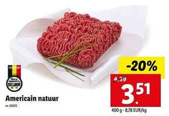 Lidl Americain natuur aanbieding