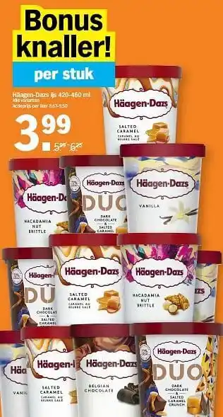 Albert Heijn Häagen-dazs ijs aanbieding