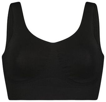 HEMA HEMA Niet Voorgevormde Top Zonder Beugel Zwart (zwart) aanbieding