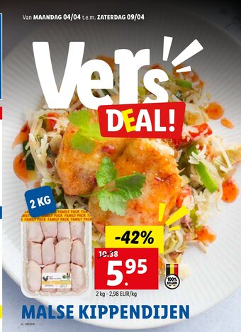Lidl Malse kippendijen 2 kg aanbieding