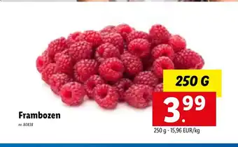 Lidl Frambozen 250 g aanbieding