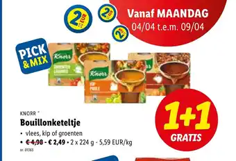 Lidl Knorr Bouillonketeltje 2 x 224 g aanbieding