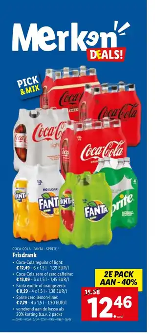 Lidl Frisdrank 2e pack aan aanbieding