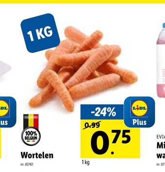 Lidl Wortelen 1 kg aanbieding