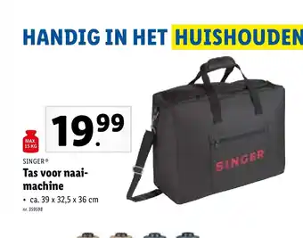 Lidl Singer Tas voor naaimachine 39 x 32,5 x 36 cm aanbieding