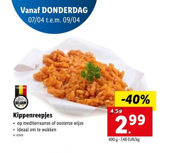 Lidl Kippenreepjes 400 g aanbieding