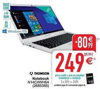 Cora Thomson notebook n14c4wh64 aanbieding