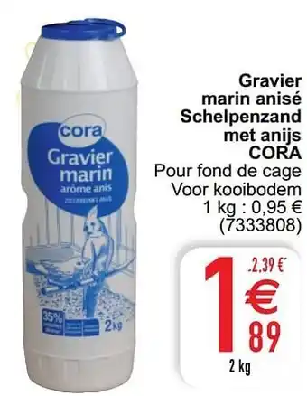 Gravier marin anisé schelpenzand met anijs cora
