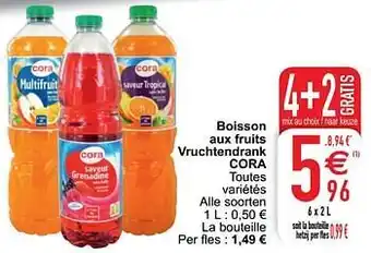 Boisson aux fruits vruchtendrank cora