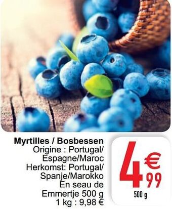 Cora Myrtilles - bosbessen aanbieding