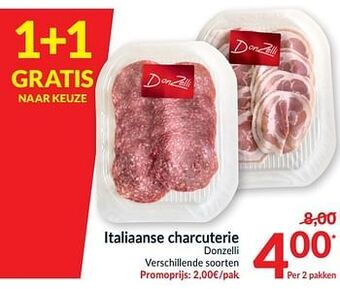 Intermarché Italiaanse charcuterie donzelli aanbieding