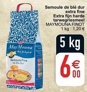 Cora Semoule de blé dur extra fine extra fijn harde tarwegriesmeel aanbieding