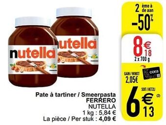 Cora Pate à tartiner - smeerpasta ferrero nutella aanbieding