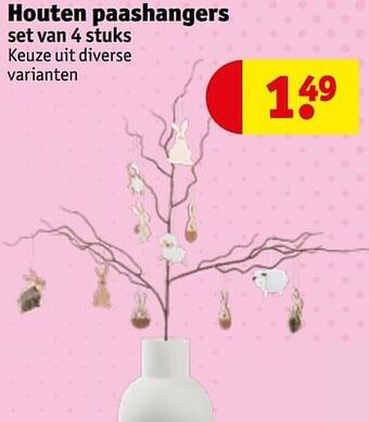 Kruidvat Houten paashangers aanbieding
