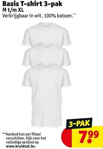 Kruidvat Basis t-shirt aanbieding