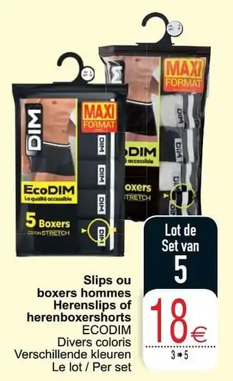 Cora Slips ou boxers hommes herenslips of herenboxershorts ecodim aanbieding