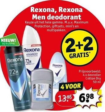 Kruidvat Deoroller cotton dry aanbieding