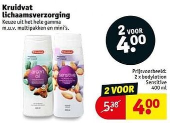 Kruidvat Bodylotion sensitive aanbieding