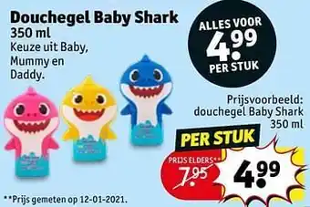 Kruidvat Douchegel baby shark aanbieding