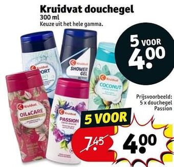 Kruidvat Douchegel passion aanbieding