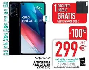 Cora Oppo smartphone find x3 lite aanbieding