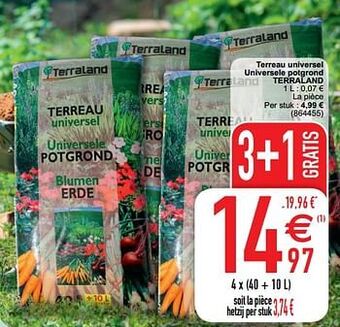 Terreau universel universele potgrond terraland