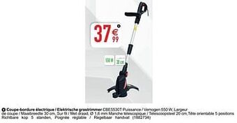 Cora Elem coupe-bordure électrique - elektrische grastrimmer cbe5530t aanbieding