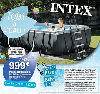 Cora Piscine rectangulaire rechthoekig zwembad ultra frame xtr aanbieding
