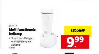 Lidl Crivit Multifunctionele ledlamp aanbieding