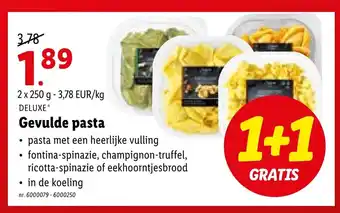 Lidl Gevulde pasta 2 x 250 g aanbieding