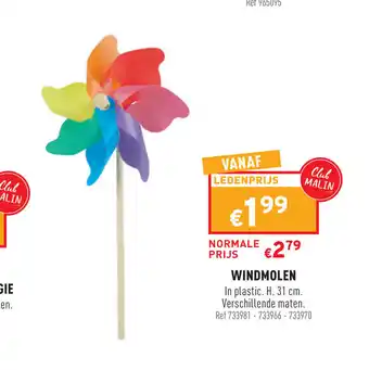 Trafic Windmolen In plastic 31 cm aanbieding