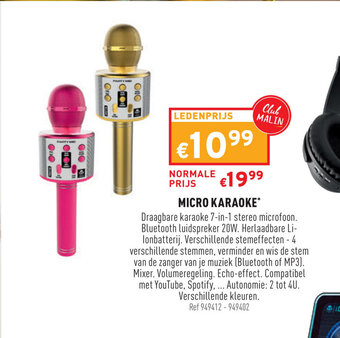 Trafic Micro karaoke aanbieding