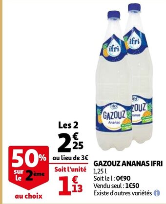Gazouz Ananas Ifri 1,25 L