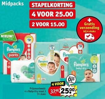 Kruidvat Baby-dry maat 3 aanbieding