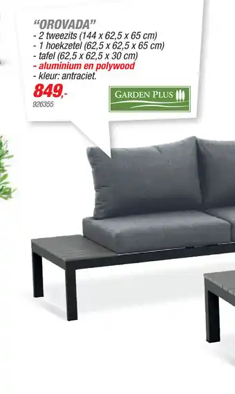 Hubo Garden Plus "Orovada" 144 x 62,5 x 65 cm aanbieding