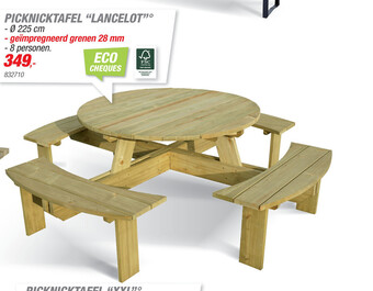 Hubo Picknicktafel "Lancelot" 225 cm aanbieding