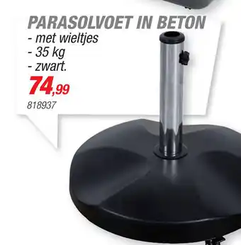 Hubo Garden Plus Parasolvoet In Beton 35 kg aanbieding
