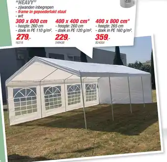 Hubo Garden Plus "Heavy" 400 x 400 cm aanbieding