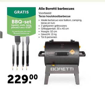 AVEVE Alle Boretti Barbecues aanbieding