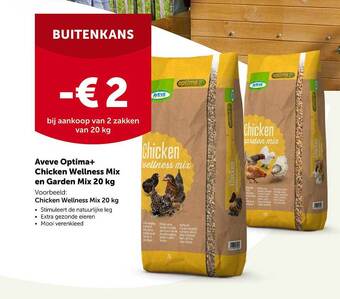 AVEVE Aveve Optima+ Chicken Wellness Mix En Garden Mix 20 Kg aanbieding