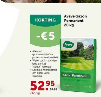 Aveve Gazon Permanent 20 Kg