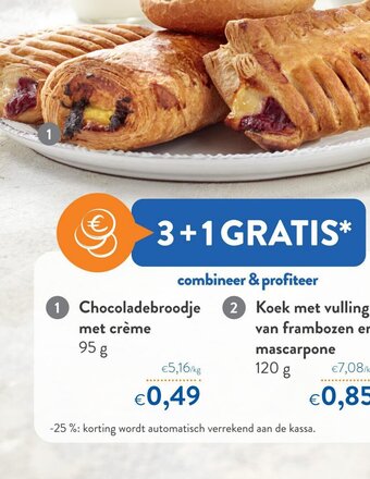 OKay Chocoladebroodje met creme 95 G aanbieding