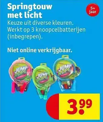 Kruidvat Springtouw Met Licht aanbieding