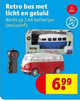 Kruidvat Retro Bus Met Licht En Geluid aanbieding