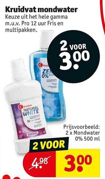 Kruidvat Kruidvat Mondwater aanbieding