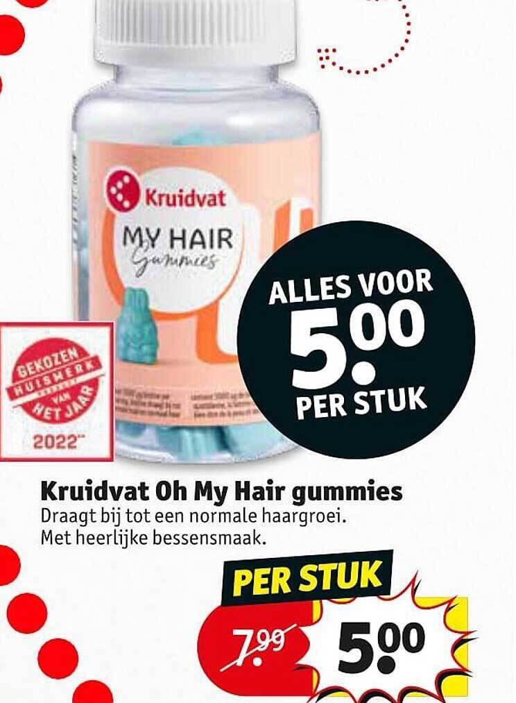 Kruidvat Oh My Hair Gummies promotie bij Kruidvat