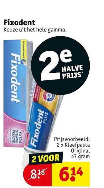 Kruidvat Fixodent aanbieding